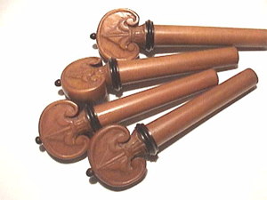 Carved Fleur de Lis Black p/c VIOLA
