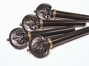 Carved Fleur de Lis Golden  p/c VIOLA
