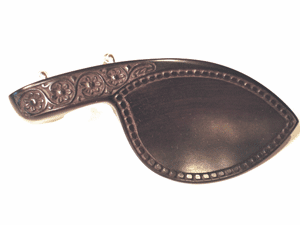 Carved Guarneri Chinrest G/U Flowervine Violin