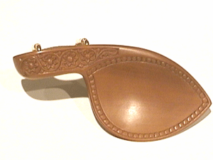 Carved Guarneri Chinrest G-C/U Flowervine Violin
