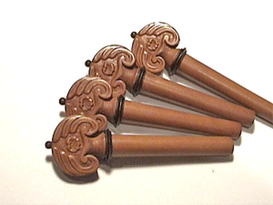 Carved Acanthus I with Black p/c Shell Violin