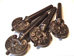 Carved Acanthus II with Black p/c Violin