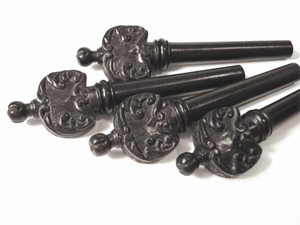 Carved Vuillaume w/Crown Violin Pegs