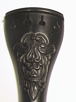 Carved Lion Face Black Fret Violin