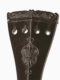 Carved Hill Inset Fleur De Lis Black Fret Violin