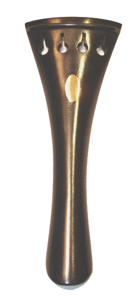 French Golden Oval Inlay Black Fret Violin Tailpiece