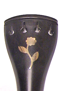 Round Golden Flower Inlay Black Fret Violin