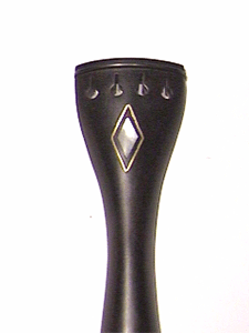 Round MOP Diamond & Golden Inlay Black Fret Violin