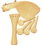 Natural Boxwood violin fittings