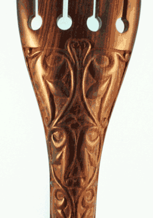 Carved Paddock wood Grape Vine Upright Bass Tailpiece at The Fiddle Shop