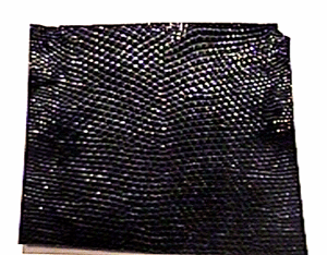 Bow Leather Lizard Black