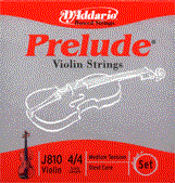 D'Addario Violin Prelude 1/8 Medium, J810-M Set of 4 strings