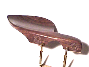 Carved Guarneri Chinrest G/U Fleur De Lis Violin