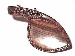 Carved Guarneri Chinrest G/U Flowervine Violin
