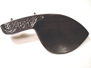 Carved Guarneri Chinrest 3 Flower Vine Violin