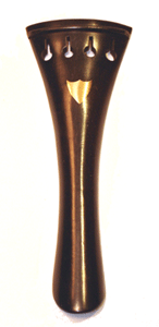 French Golden Shield Inlay Black Fret Violin Tailpiece